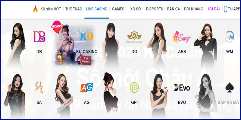 Rất nhiều nhà phát hành đình đám tại Ku Casino